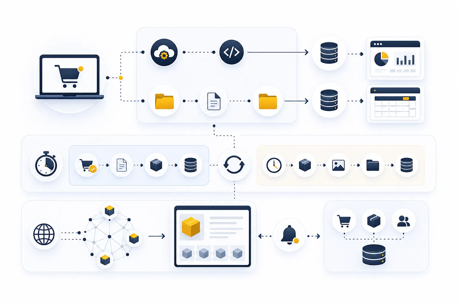 Data synchronization in e-business — real-time and scheduled integrations